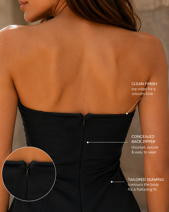 Amy's Wardrobe | Strapless Mini Dress in Bright Light