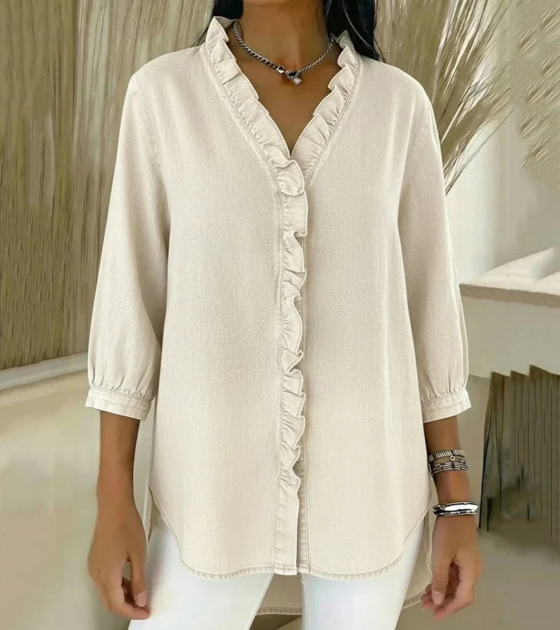 Abigail | Elegant Denim Blouse