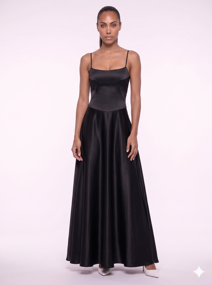 Amy's Wardrobe | Elegant Black Lace Maxi Dress
