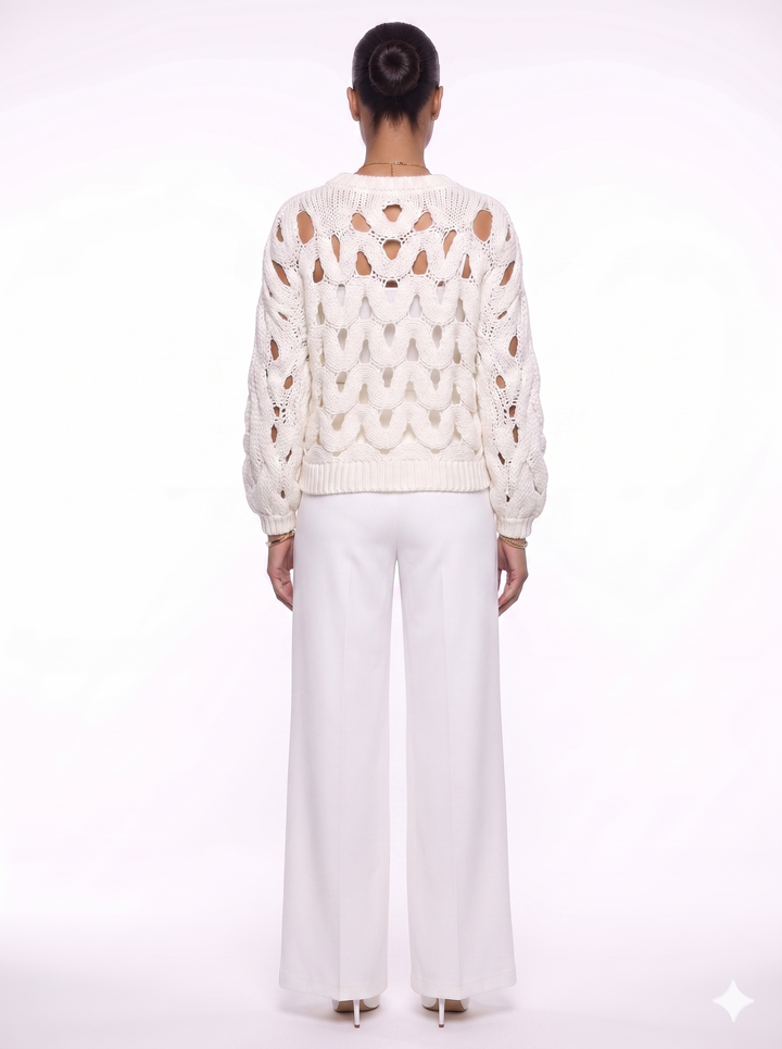 Amy's Wardrobe | Textured Knit Pullover Sweater