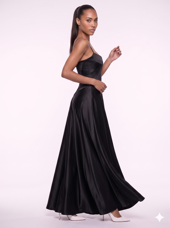 Amy's Wardrobe | Elegant Black Lace Maxi Dress