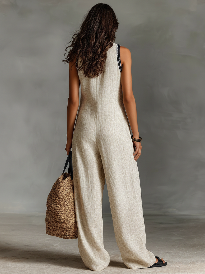 Eva | Elegant Jumpsuit with Wide Leg and Sleeveless Design
