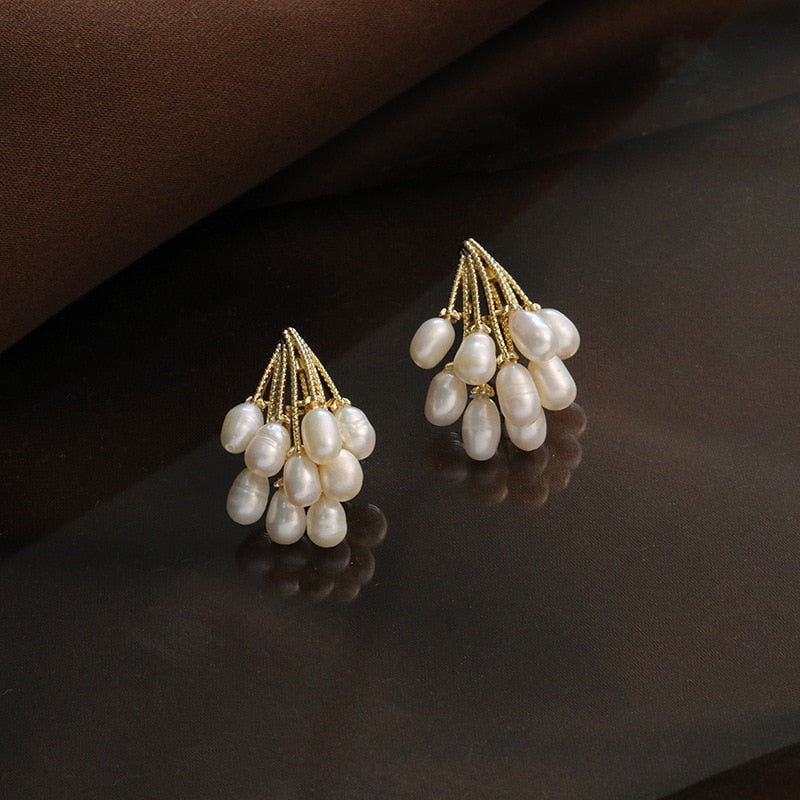 Pearl Rain Earrings - Elegant, Statement, Dangle Earrings