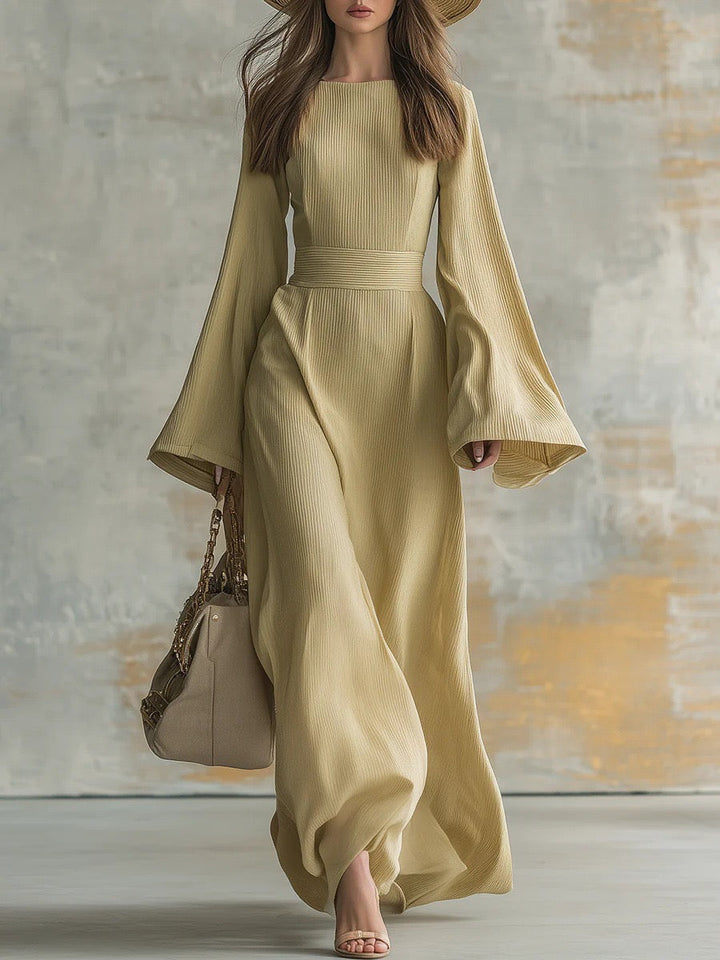 Samantha | Elegant Three Quarter Sleeve Midi Dress