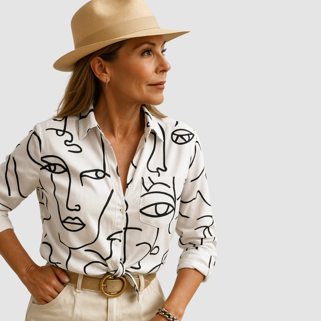 Mandy | Elegant breathable Three Quarter Blouse