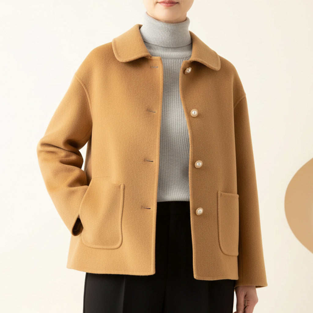 Meri Elegant Pearl Jacket - Chic Layering Piece, Sophisticated Style, Versatile Outerwear