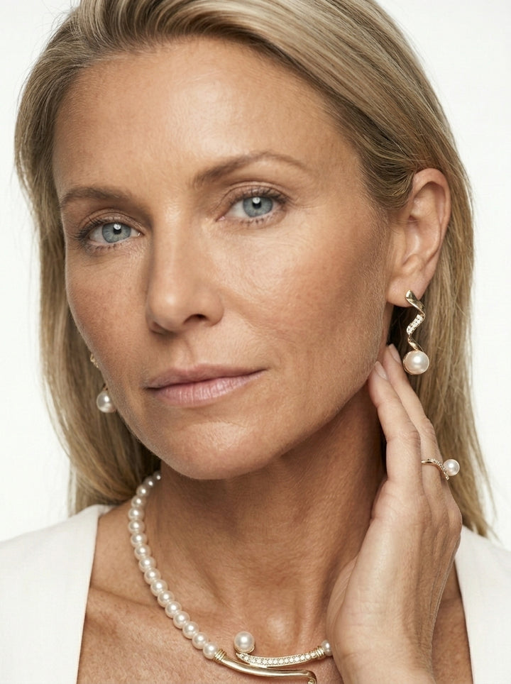 Amy's Wardrobe | Elegant Natural Pearl Necklace Set