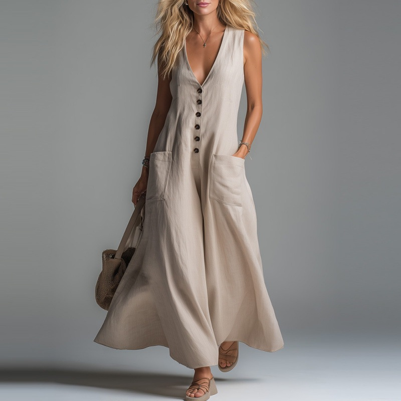 Rika | Floral Print Three Quarter Sleeve Maxi Dress