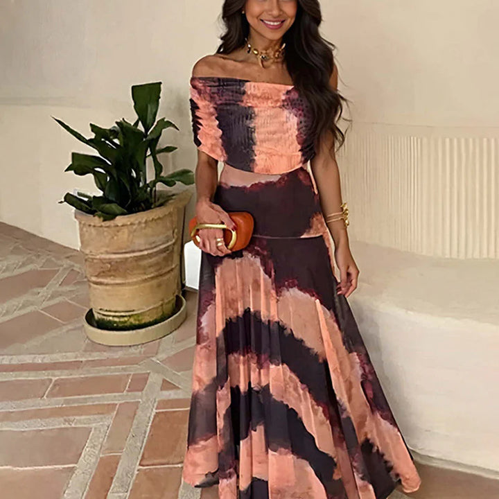Shaye | Floral Print Three Quarter Sleeve Maxi Dress