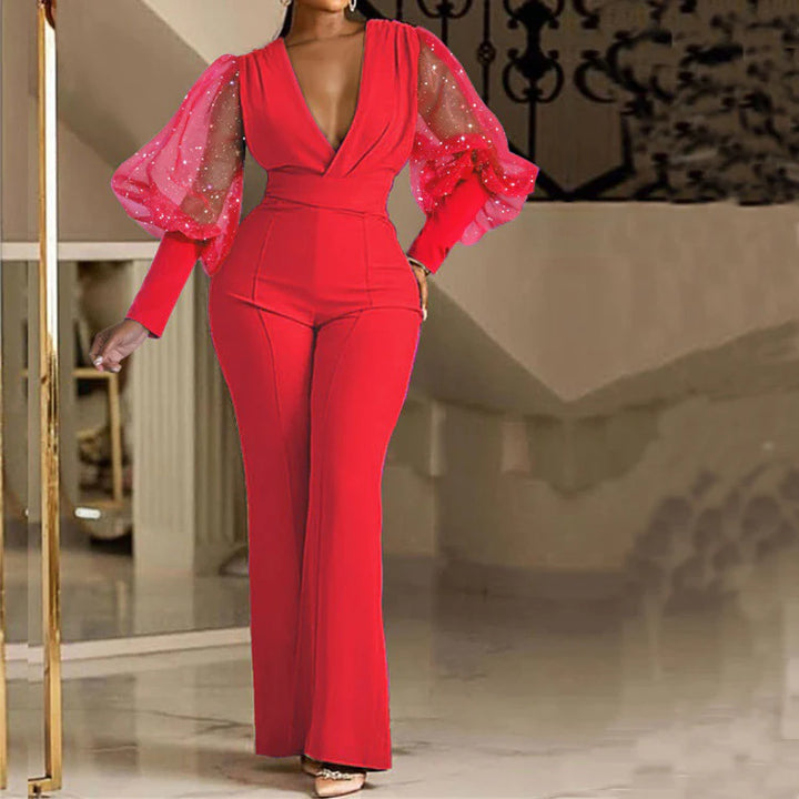 Mikaela | Elegant Jumpsuit with Three Quarter Sleeves and Tailored Fit