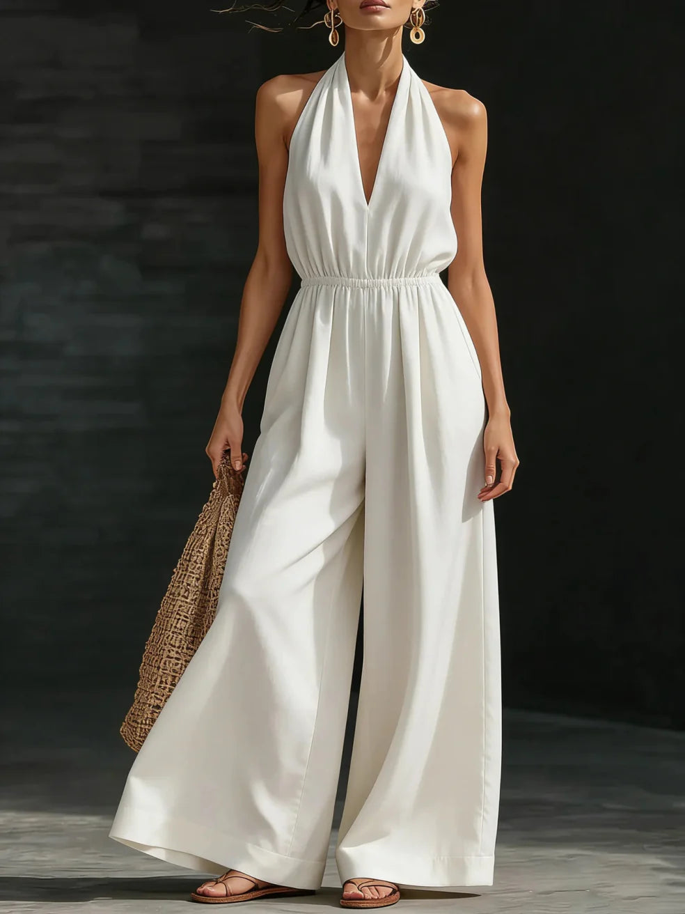 Mallie | Elegant Jumpsuit with Wide Legs and Sleeveless Design