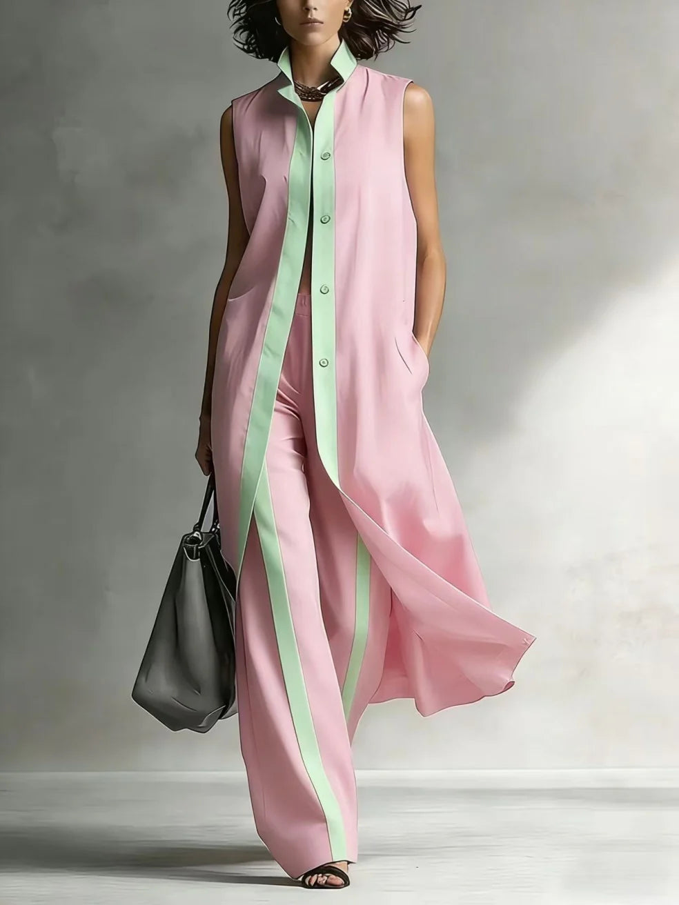 Lianna Elegant Set | Chic Knit Maxi Dress