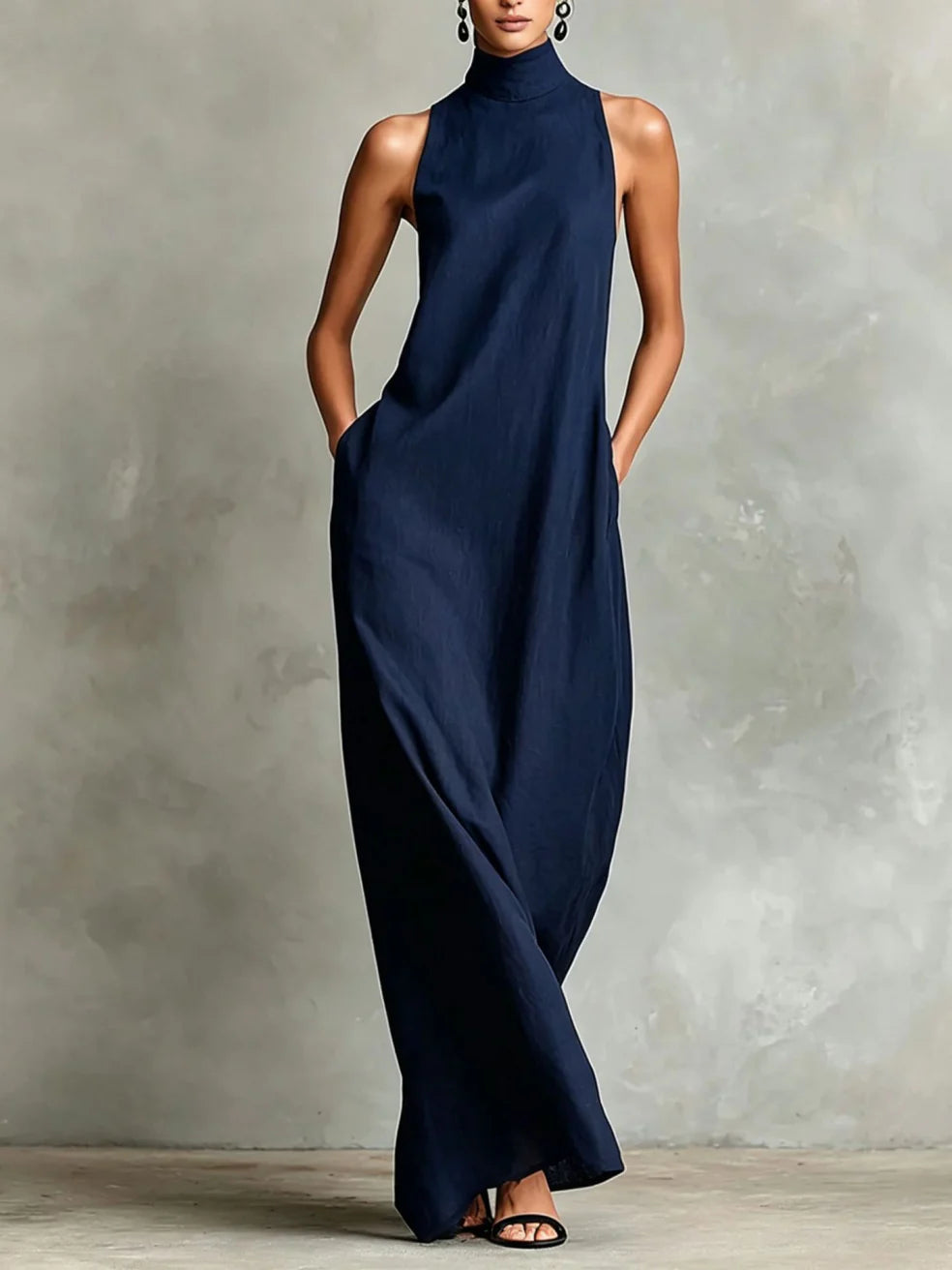 Chrissy | Floral Print Three Quarter Sleeve Maxi Dress