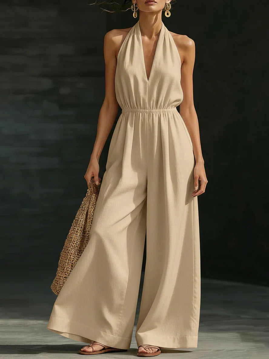Mallie | Elegant Jumpsuit with Wide Legs and Sleeveless Design