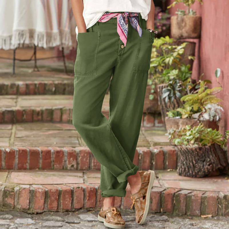 Jiselle - Comfortable Casual Three Quarter Pants