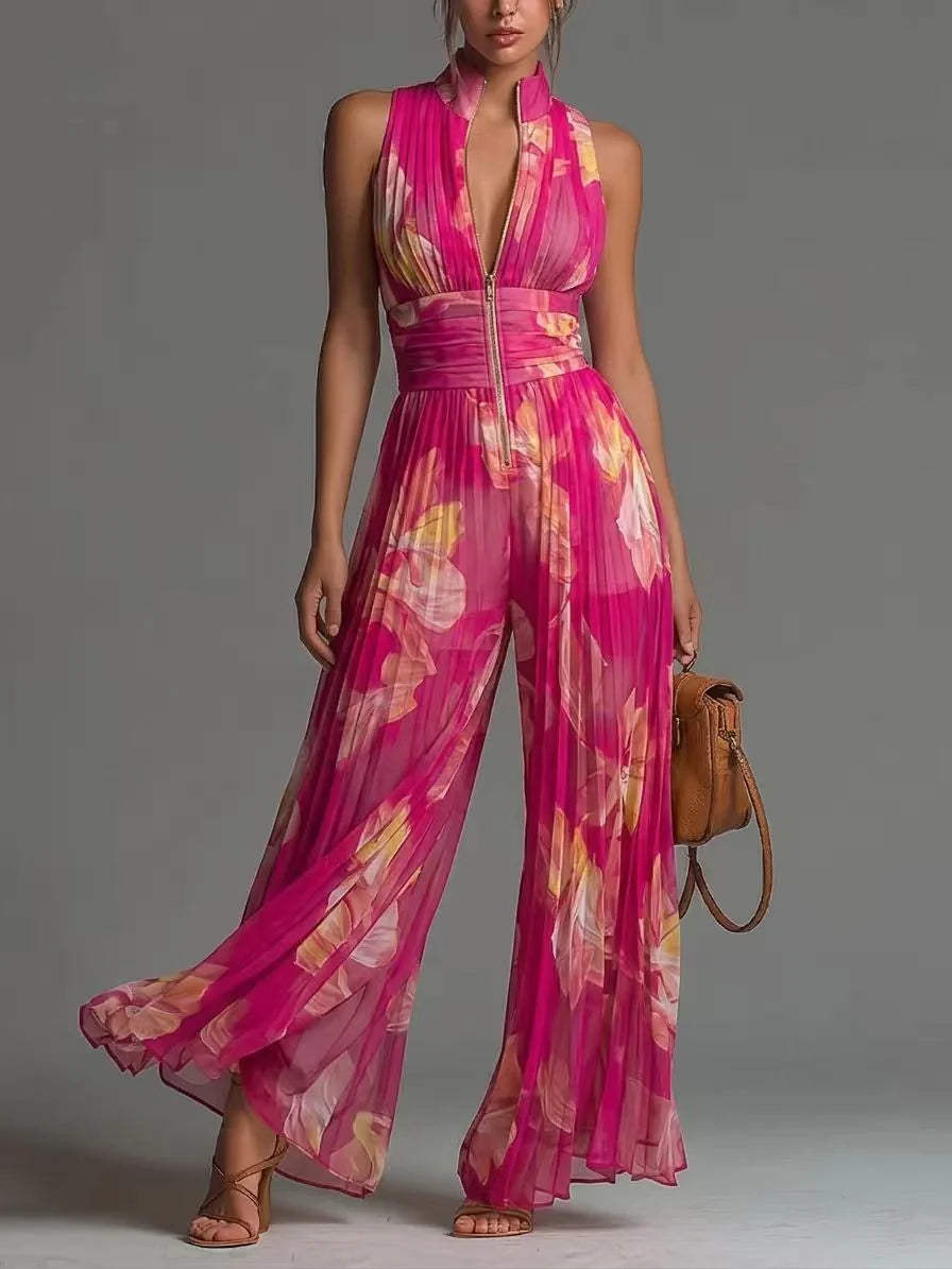 Priscilla | Elegant Jumpsuit with Belted Waist and Pockets