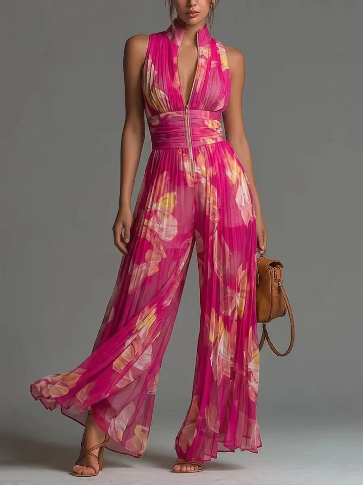 Priscilla | Elegant Jumpsuit with Belted Waist and Pockets