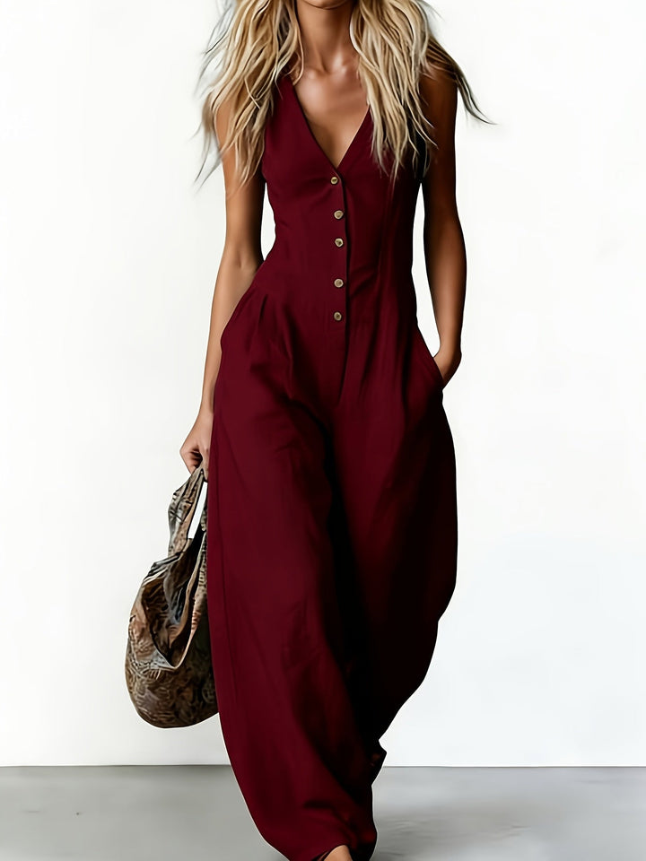 Sallie | Elegant Jumpsuit with Wide Leg and Belted Waist
