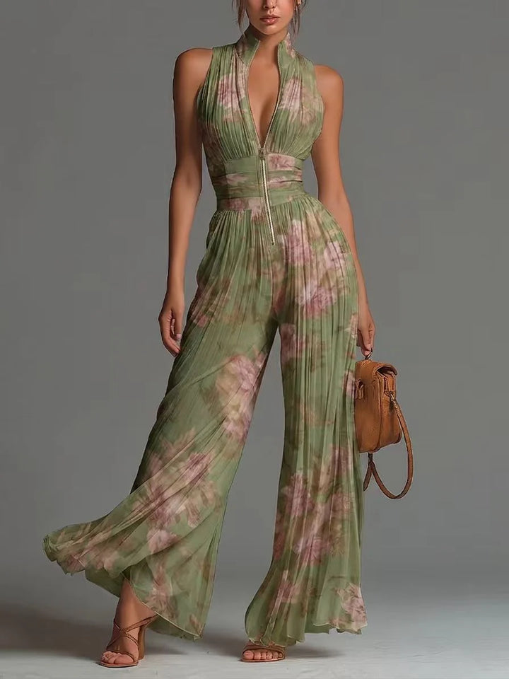 Priscilla | Elegant Jumpsuit with Belted Waist and Pockets