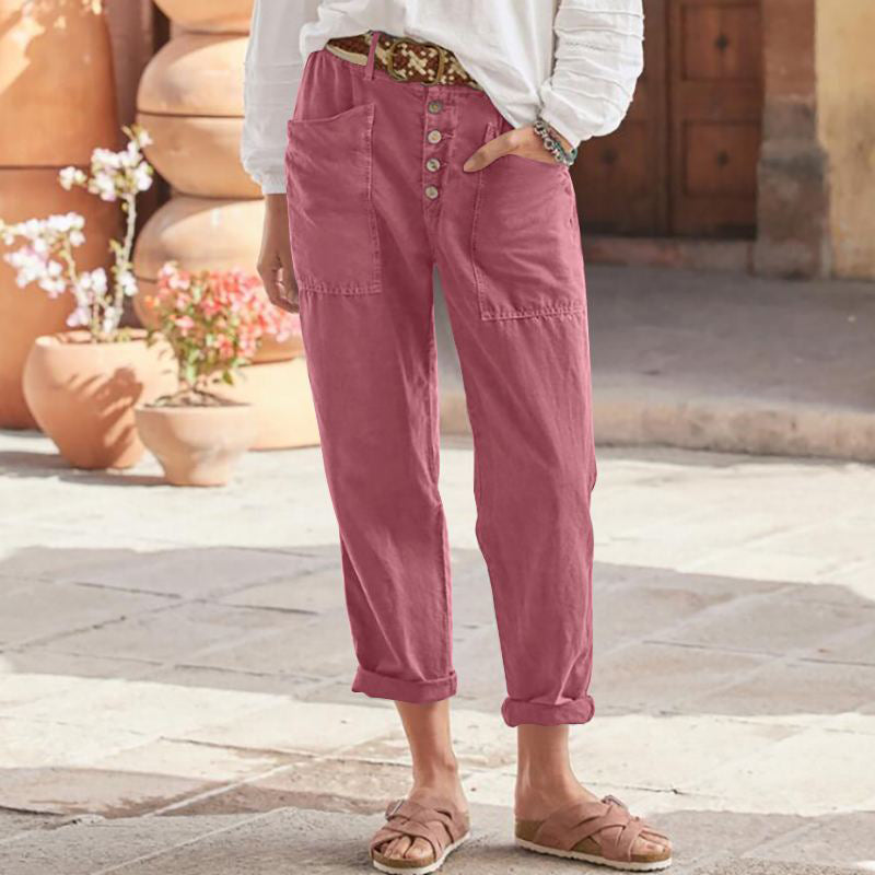 Jiselle - Comfortable Casual Three Quarter Pants