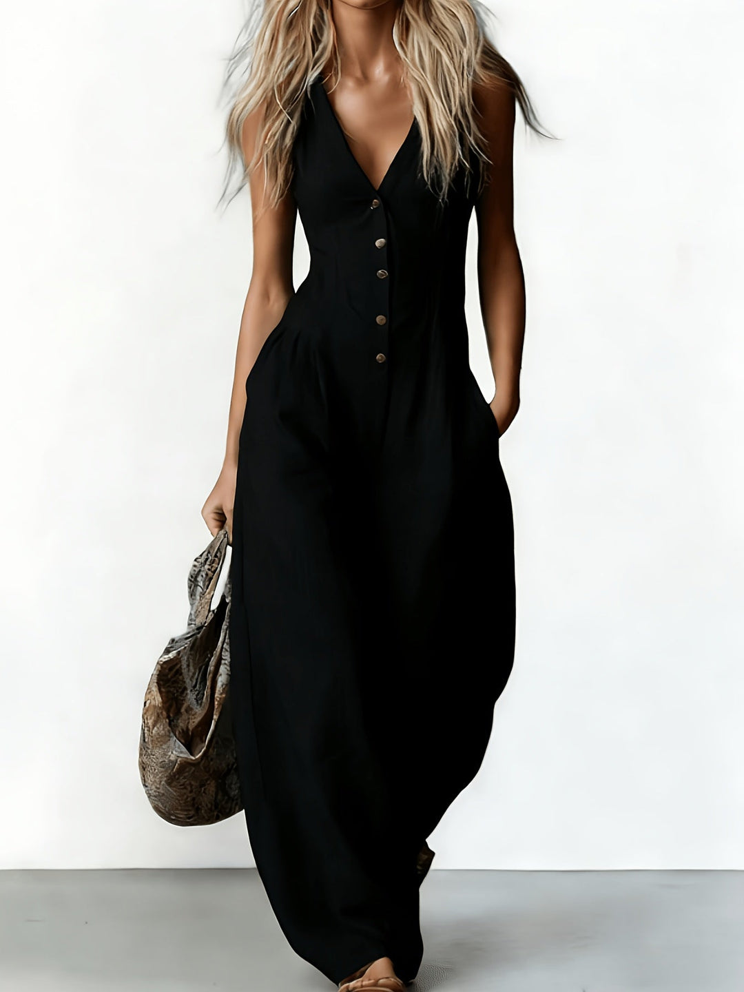 Sallie | Elegant Jumpsuit with Wide Leg and Belted Waist