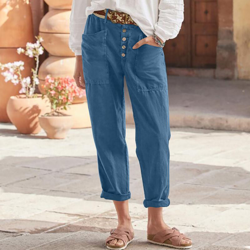 Jiselle - Comfortable Casual Three Quarter Pants