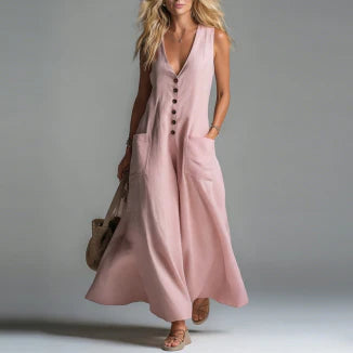 Rika | Floral Print Three Quarter Sleeve Maxi Dress