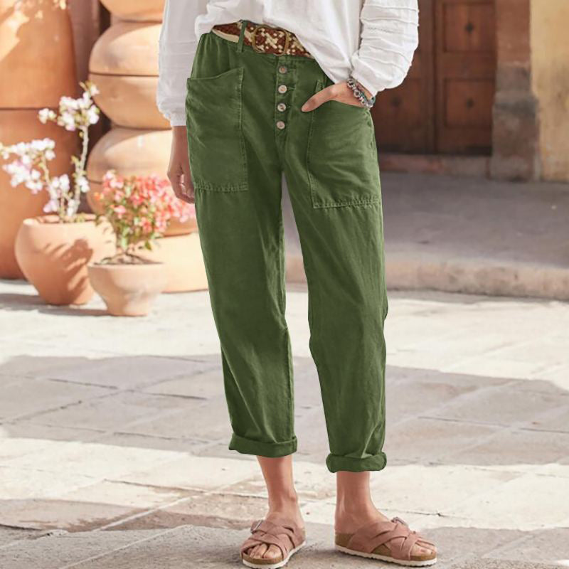 Jiselle - Comfortable Casual Three Quarter Pants