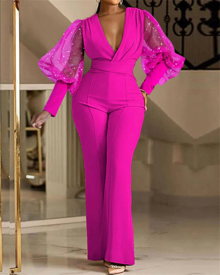 Mikaela | Elegant Jumpsuit with Three Quarter Sleeves and Tailored Fit