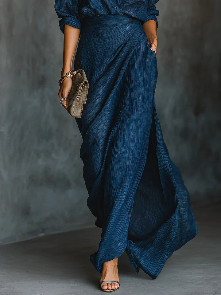 Maggy | Floral Print Three Quarter Sleeve Maxi Dress