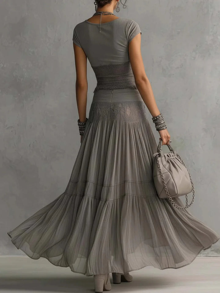 Ellys | Elegant Knit Maxi Skirt Set