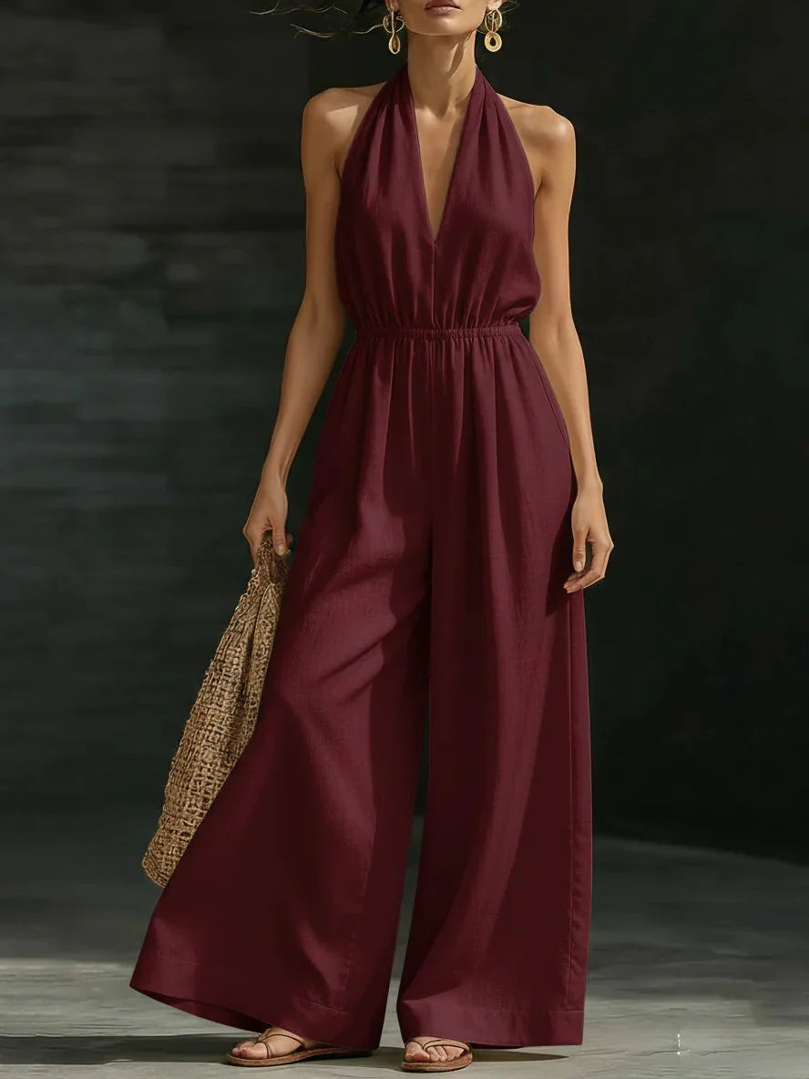 Mallie | Elegant Jumpsuit with Wide Legs and Sleeveless Design