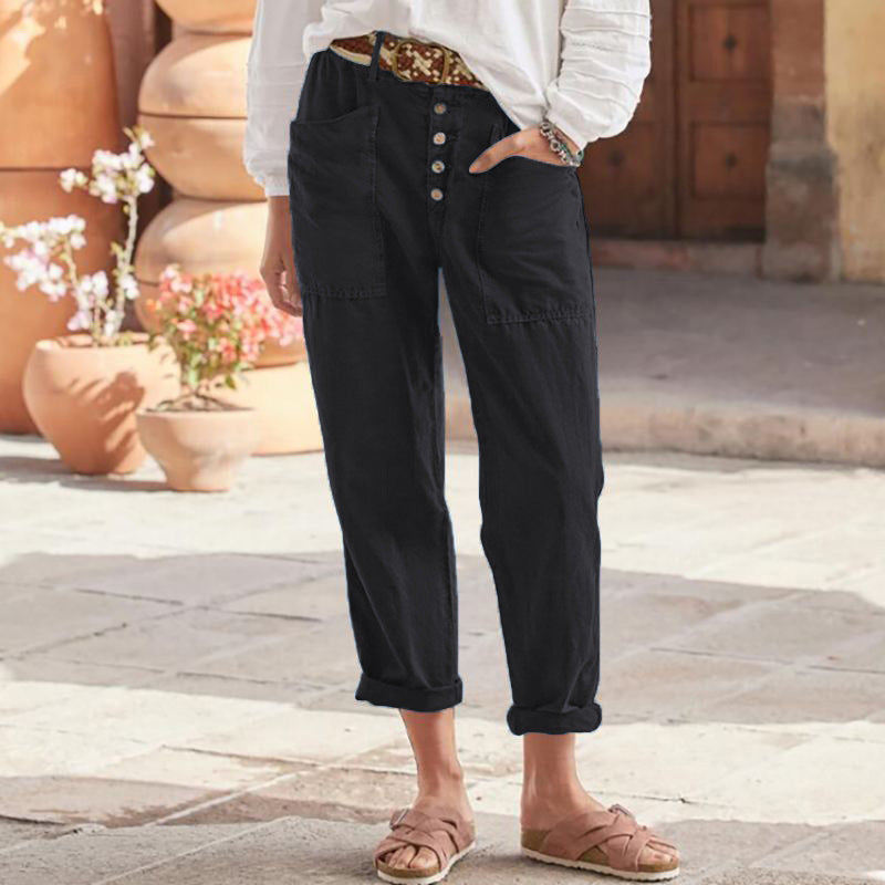 Jiselle - Comfortable Casual Three Quarter Pants