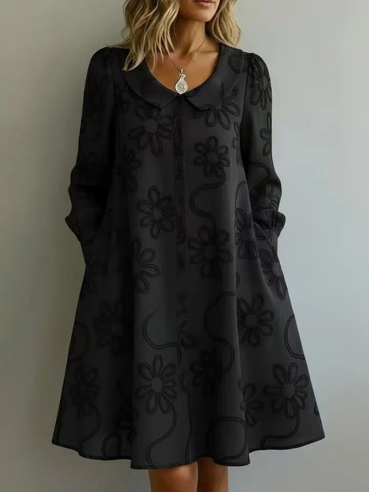 Sienna | Elegant Three Quarter Sleeve Midi Dress