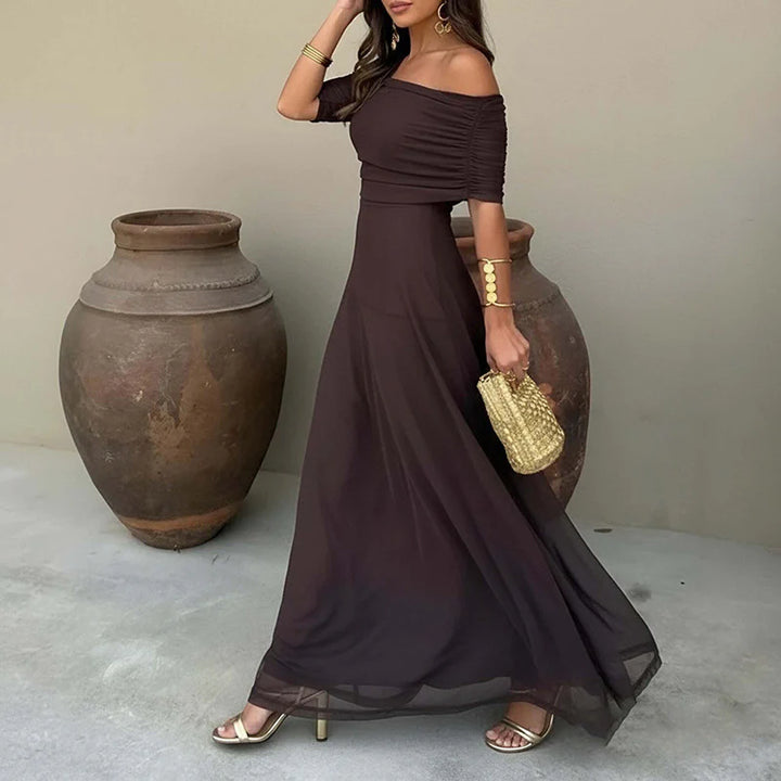 Shaye | Floral Print Three Quarter Sleeve Maxi Dress
