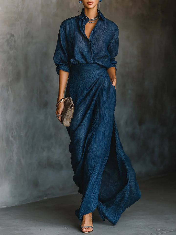 Maggy | Floral Print Three Quarter Sleeve Maxi Dress