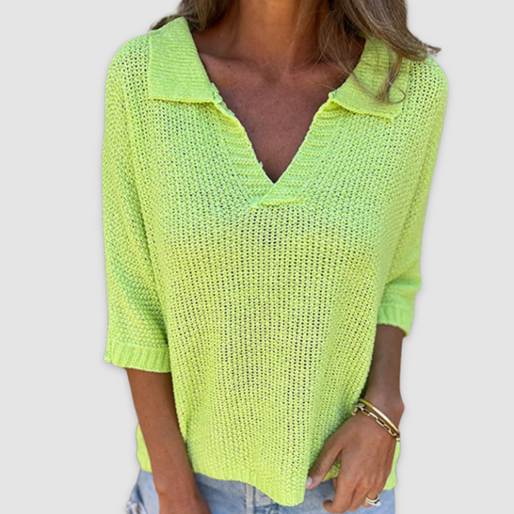 Lana | Elegant V-neck Knit Top