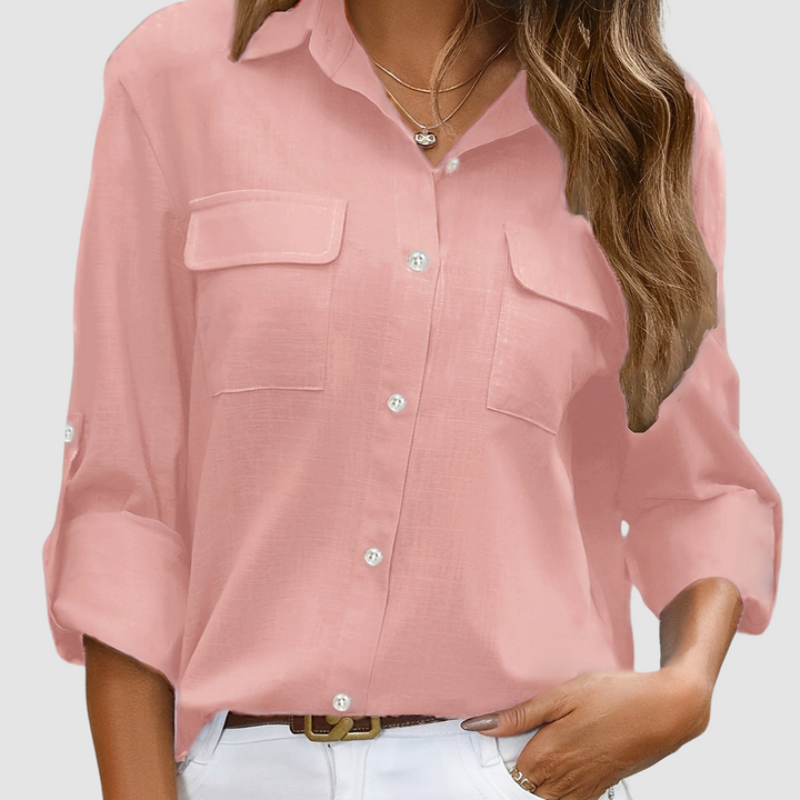 Celest | Elegant pocket Three Quarter blouse