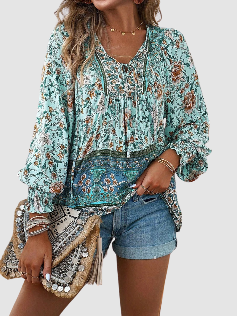Audry | Elegant Three Quarter Sleeve Blouse