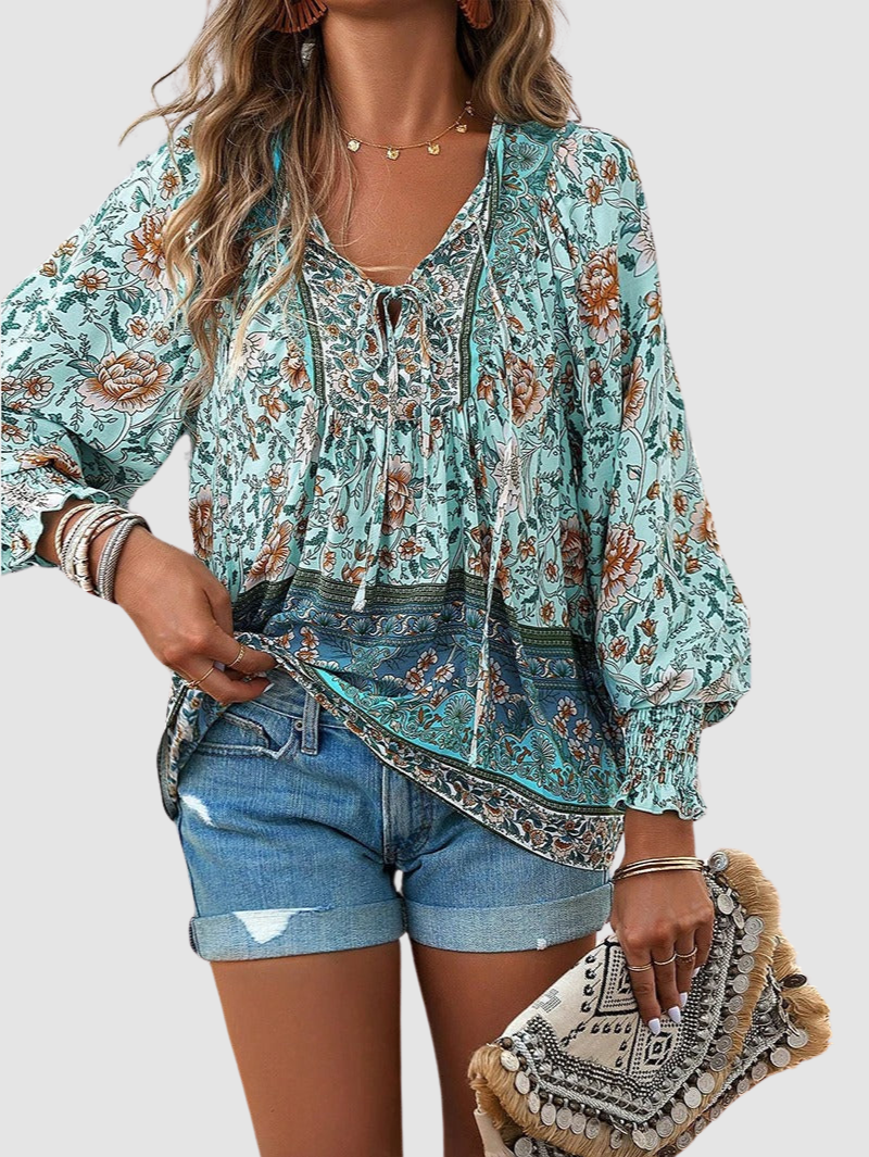 Audry | Elegant Three Quarter Sleeve Blouse