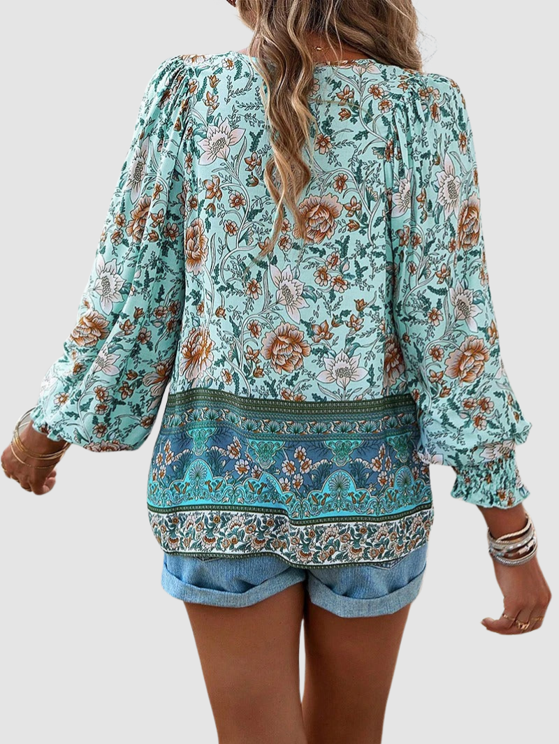 Audry | Elegant Three Quarter Sleeve Blouse