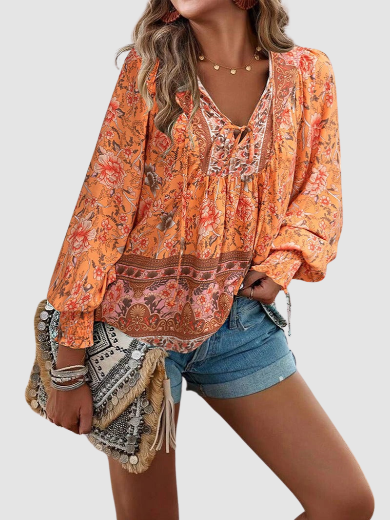 Audry | Elegant Three Quarter Sleeve Blouse