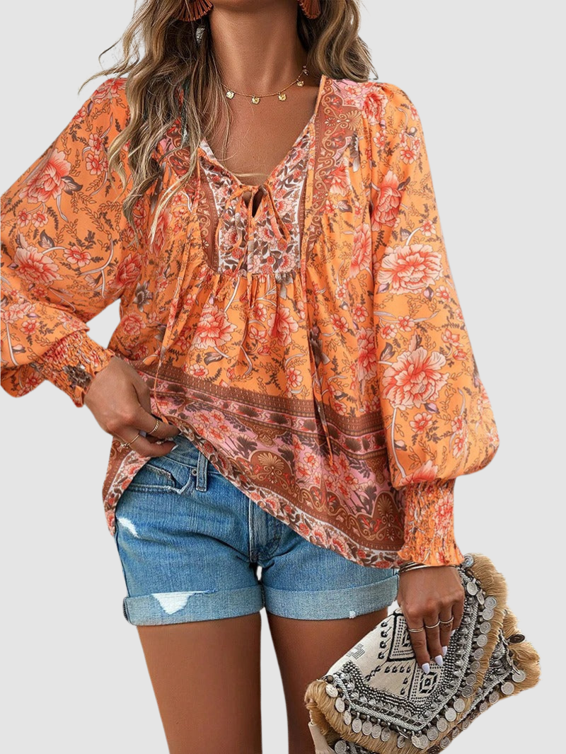 Audry | Elegant Three Quarter Sleeve Blouse