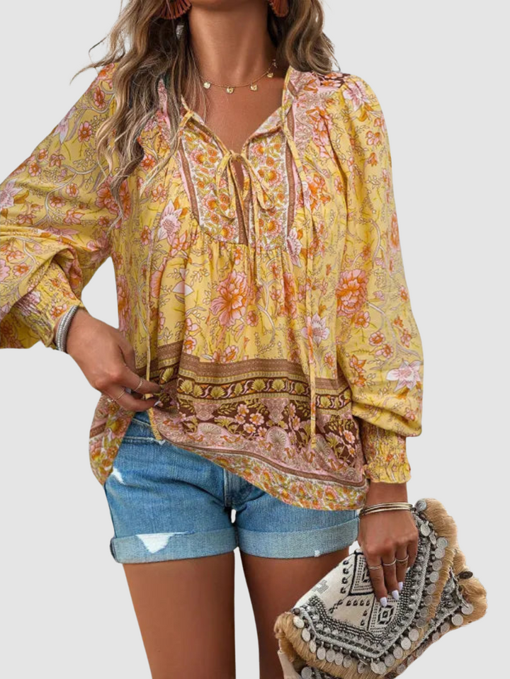 Audry | Elegant Three Quarter Sleeve Blouse