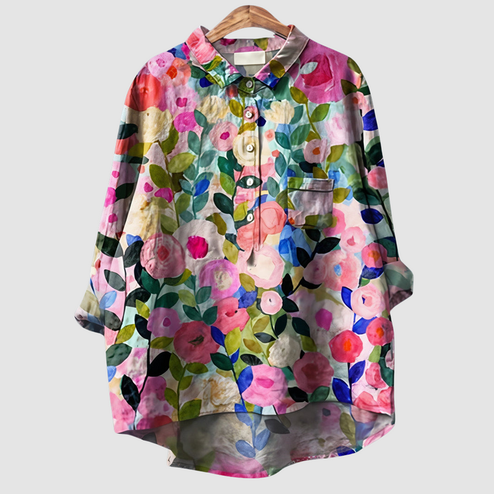Luna | Romantic Floral Print Blouse