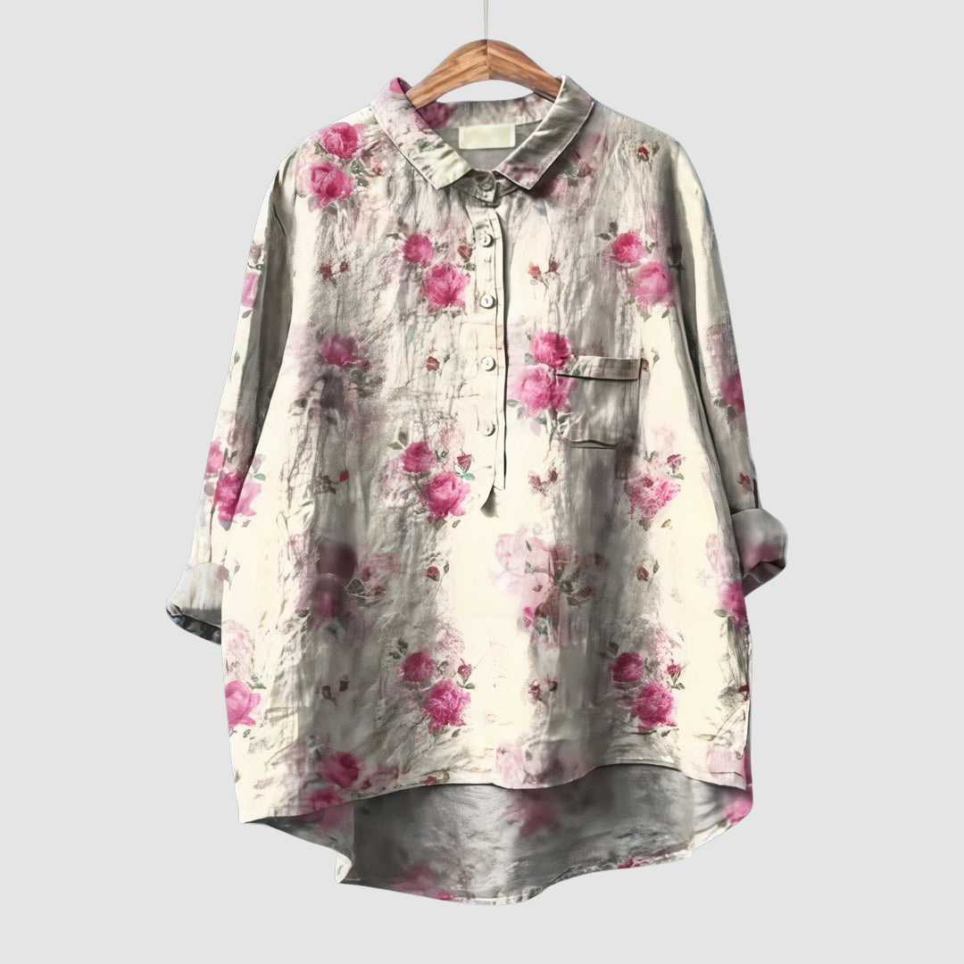 Luna | Romantic Floral Print Blouse