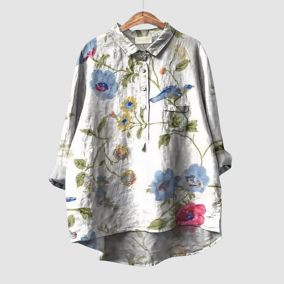 Luna | Romantic Floral Print Blouse