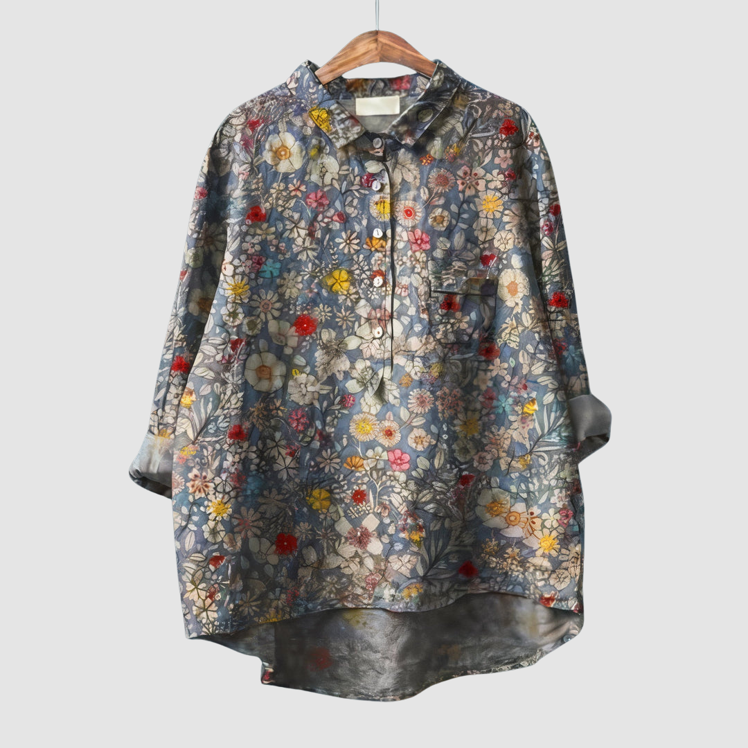 Luna | Romantic Floral Print Blouse