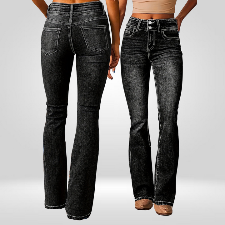 Aya - High-Flared Denim Jeans