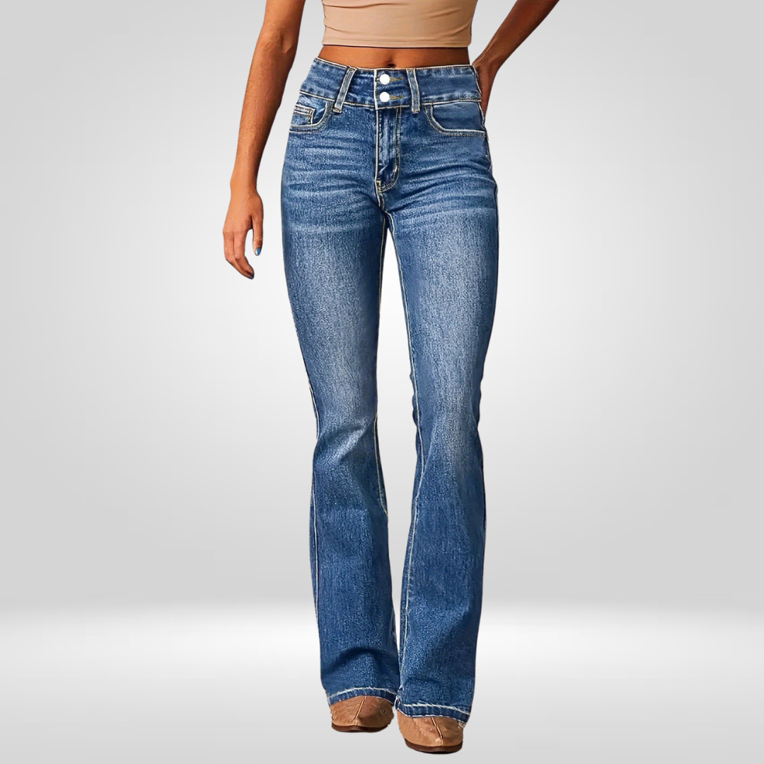 Aya - High-Flared Denim Jeans
